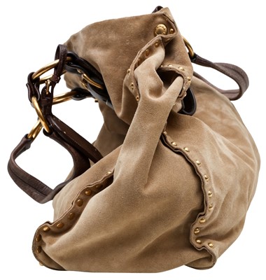 Lot 156 - Prada Beige Stud Large Tote Bag