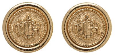 Lot 48 - Christian Dior Monogram Crest Clip On Earrings