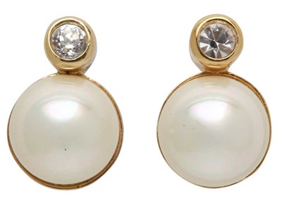 Lot 40 - Christian Dior White Pearl Clip On Earrings