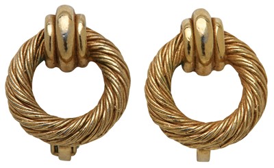 Lot 46 - Christian Dior Rope Clip On Earrings