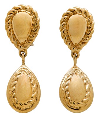 Lot 53 - Givenchy Teardrop Drop Clip On Earrings