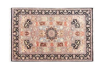 Lot 444 - A FINE INDIAN RUG WITH GARDEN DESIGN