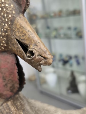 Lot 259 - FOLK ART - A TOLE FIGURE OF A ROOSTER