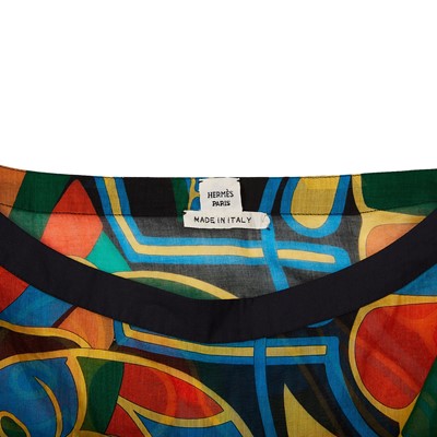 Lot 191 - Hermes 'Folklore' Short Cotton Pareo - One Size
