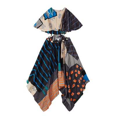 Lot 615 - Issey Miyake Multi Print Cut Out Dress - Size 2