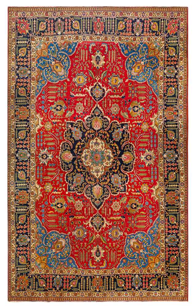 Lot 13 - A N ANTIQUE TABRIZ CARPET, NORTH-WEST PERSIA