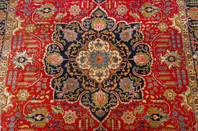 Lot 13 - A N ANTIQUE TABRIZ CARPET, NORTH-WEST PERSIA