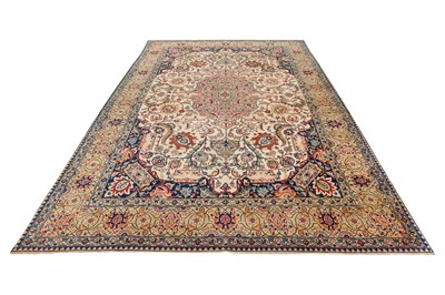 Lot 49 - A FINE ANTIQUE TABRIZ CARPET, NORTH-WEST PERSIA