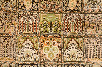 Lot 36 - A FINE SILK KASHMIR RUG, NORTH INDIA