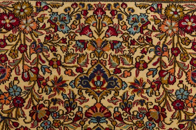 Lot 1 - A FINE QUM RUG, CENTRAL PERSIA