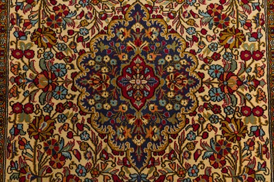 Lot 1 - A FINE QUM RUG, CENTRAL PERSIA