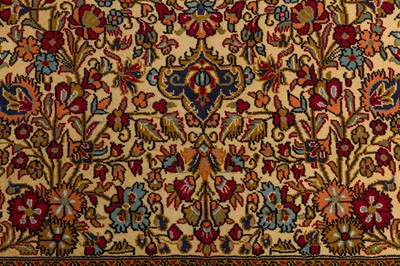 Lot 1 - A FINE QUM RUG, CENTRAL PERSIA