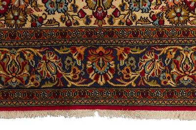 Lot 1 - A FINE QUM RUG, CENTRAL PERSIA