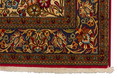 Lot 1 - A FINE QUM RUG, CENTRAL PERSIA