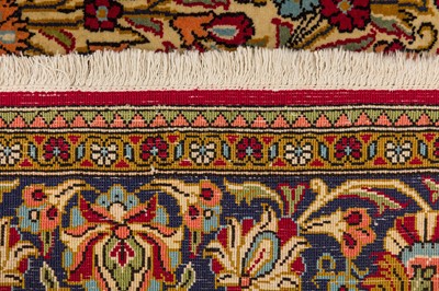 Lot 1 - A FINE QUM RUG, CENTRAL PERSIA