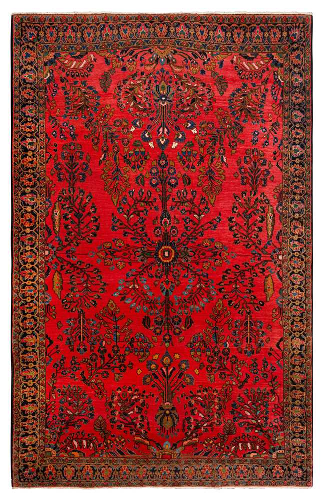 Lot 35 - A FINE SAROUK RUG, WEST PERSIA