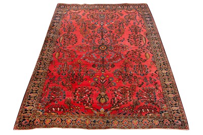 Lot 35 - A FINE SAROUK RUG, WEST PERSIA