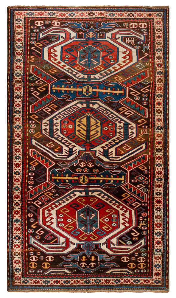 Lot 92 - AN ANTIQUE LENKORAN RUG, SOUTH CAUCASUS