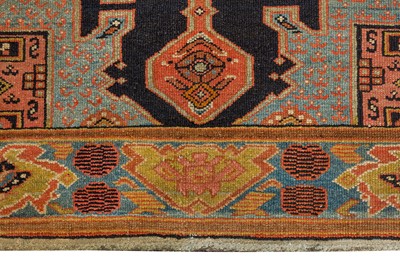 Lot 69 - AN UNUSUAL ANTIQUE WEST PERSIAN RUG