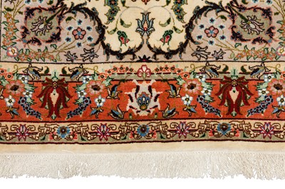 Lot 15 - A VERY FINE PART SILK TABRIZ RUG, NORTH-WEST PERSIA