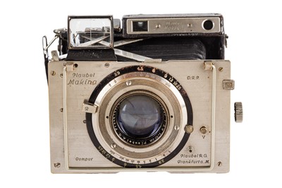 Lot 63 - A Plaubel Makina II Strut Folding Rangefinder Camera