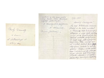 Lot 66 - Nadezhda Konstantinovna Krupskaya To Diamont [Re. Lenin] 1914