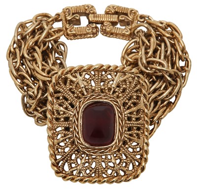 Lot 5 - Givenchy Red Multi Strand Statement Bracelet