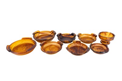 Lot 192 - A LARGE COLLECTION OF ART DECO CLOUD GLASS