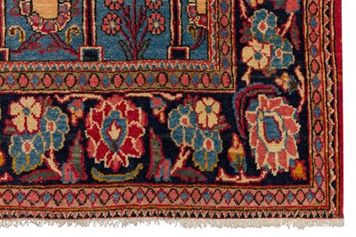Lot 47 - A FINE KASHAN PRAYER RUG, CENTRAL PERSIA