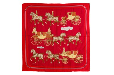 Lot 27 - Hermes 'Coach & Saddle' Silk Scarf