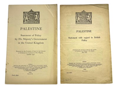 Lot 43 - Palestine - White Papers, 3582 & 3692, 1930