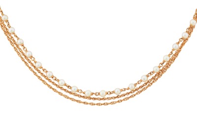 Lot 3 - A PEARL CHAIN NECKLACE