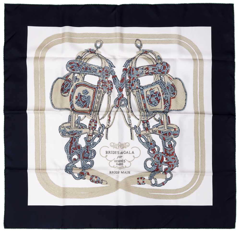 Lot 97 - Hermes 'Brides De Gala Brode Main' Silk Scarf 90
