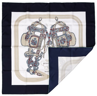 Lot 97 - Hermes 'Brides De Gala Brode Main' Silk Scarf 90