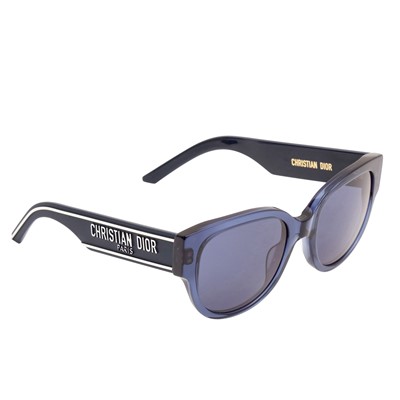 Lot 553 - Christian Dior Navy Wildior Round Sunglasses