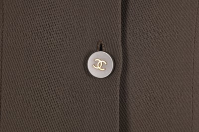 Lot 97 - Chanel Khaki Crepe CC Skirt Suit