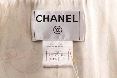 Lot 4 - Chanel Cream Tweed Crochet Wrap Coat - Size 42