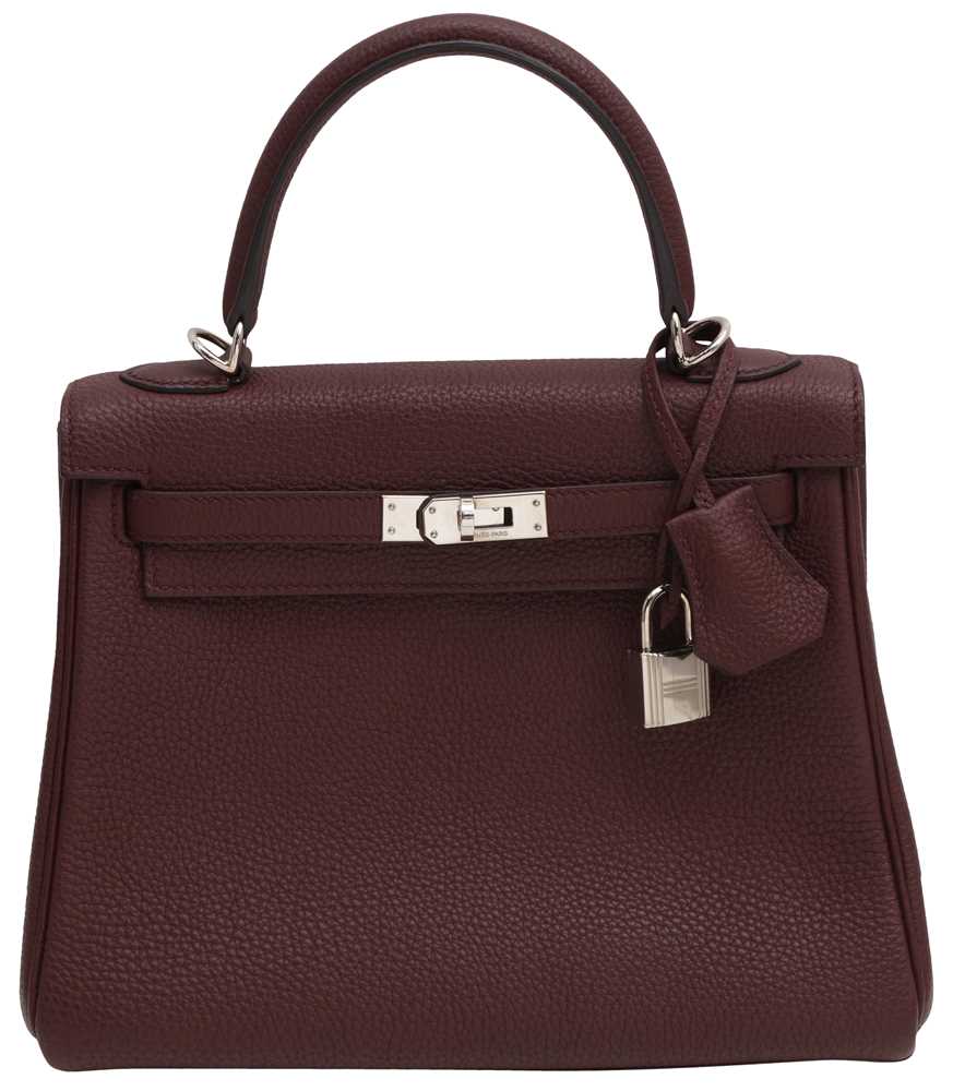 Lot 54 - Hermes Rouge Sellier Togo Kelly Retourne 25