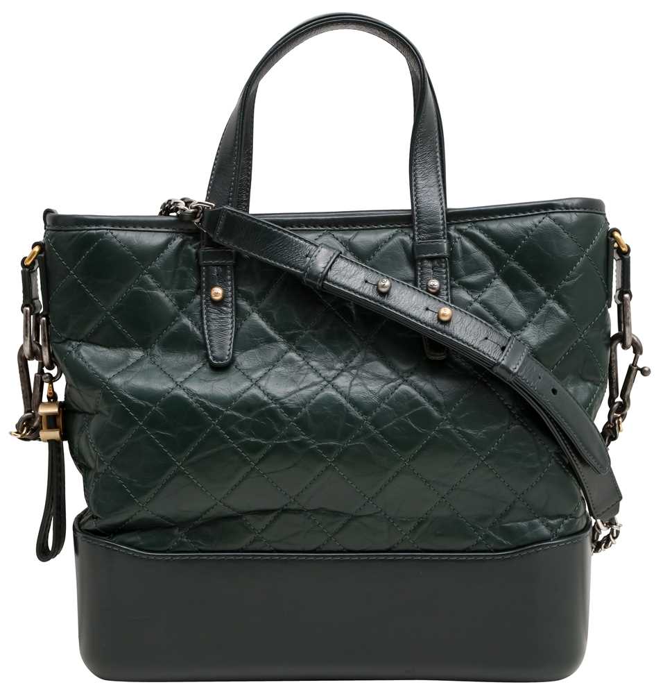 Lot 116 - Chanel Dark Green Medium Gabrielle Hobo Bag