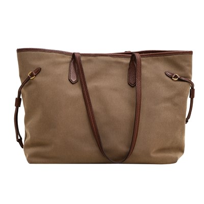 Lot 106 - Prada Brown Logo Canvas Shopper Tote