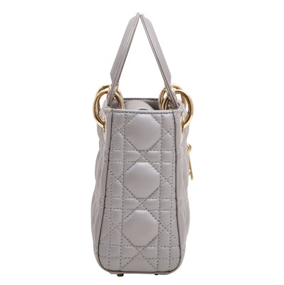 Lot 64 - Christian Dior Grey Mini Lady Dior Bag
