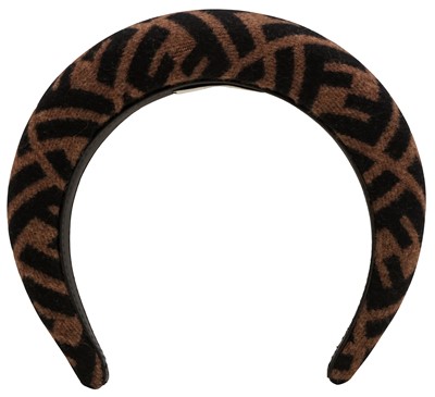 Lot 578 - Fendi Brown FF Padded Hair Band