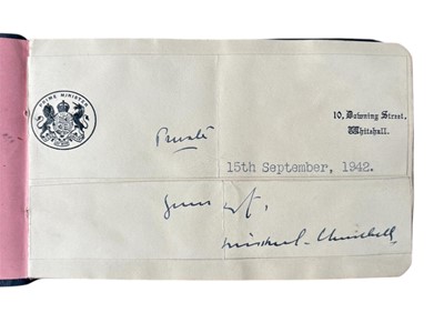 Lot Autograph Album.- Incl. Winston Churchill