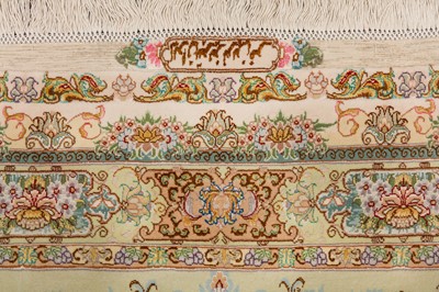 Lot 2 - AN EXTREMELY FINE PART SILK TABRIZ RUG, NORTH-WEST PERSIA