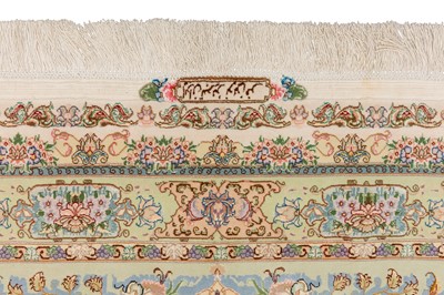 Lot 2 - AN EXTREMELY FINE PART SILK TABRIZ RUG, NORTH-WEST PERSIA