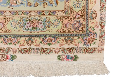 Lot 2 - AN EXTREMELY FINE PART SILK TABRIZ RUG, NORTH-WEST PERSIA