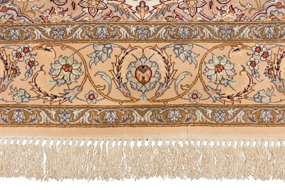 Lot 18 - A VERY FINE PART SILK ISFAHAN RUG, CENTRAL PERSIA