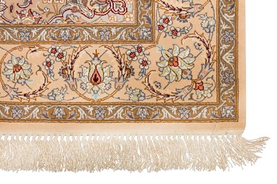 Lot 18 - A VERY FINE PART SILK ISFAHAN RUG, CENTRAL PERSIA