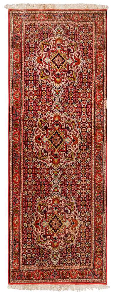 Lot 33 - A FINE BIJAR RUNNER, NORTH-WEST PERSIA