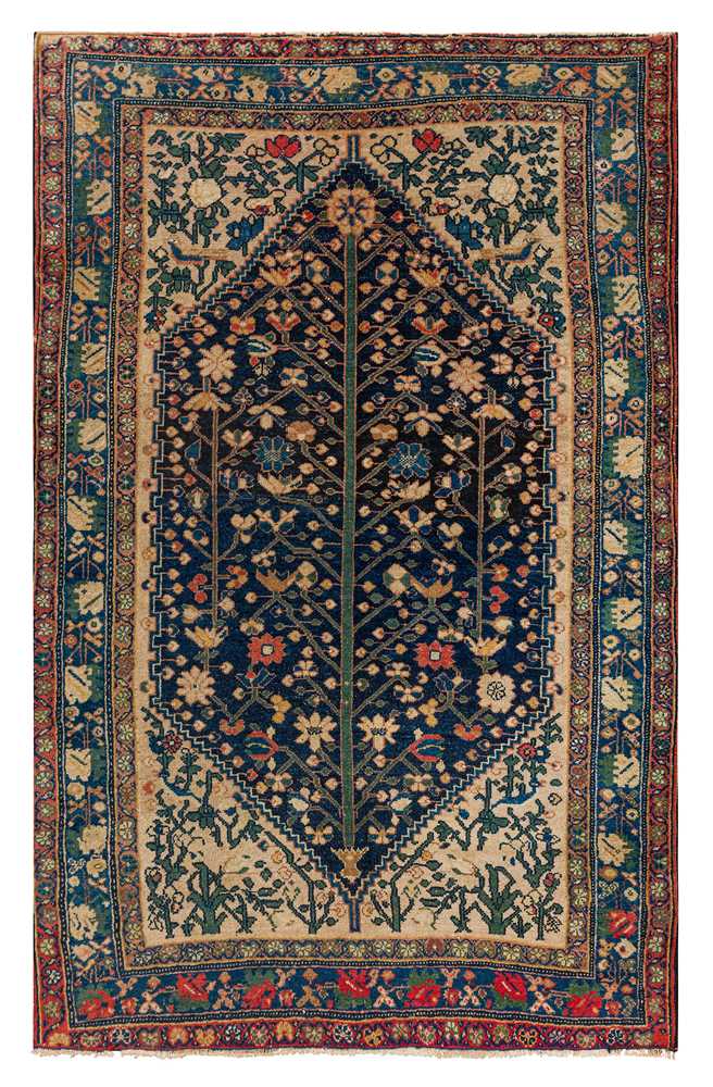Lot 21 - AN ANTIQUE SENNEH RUG, WEST PERSIA